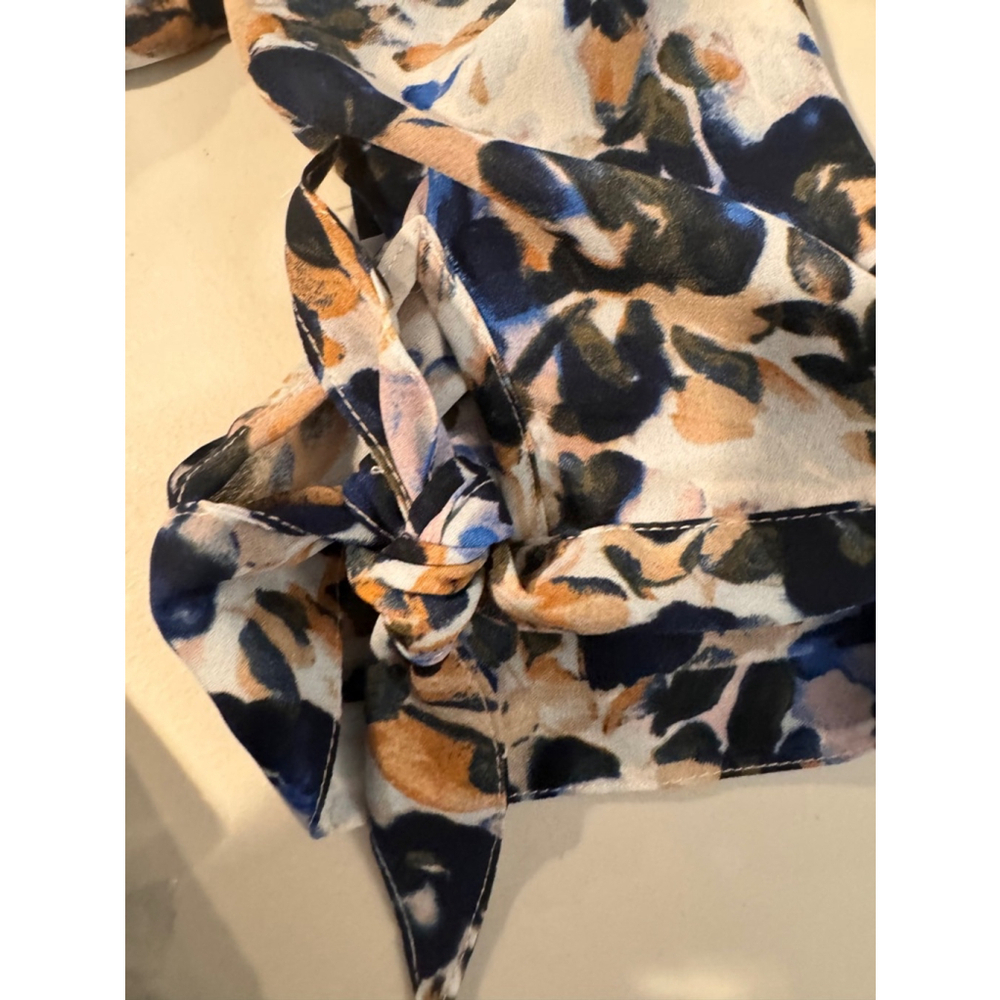 Zac & Rachel Blouse Large Blue White Floral - Picture 10 of 10